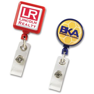 36" Retractable Badge Reel w/ Belt Clip (Full Color Imprint)
