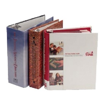 Small Turned Edged Binder w/ 1" Capacity (8-1/2" x 5-1/2" Sheet Size)