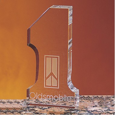 #1 Optical Crystal Paper Weight .