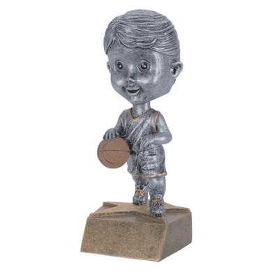 Resin Female Basketball Bobble Head (6")
