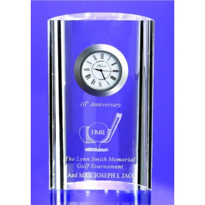 Mirage Optic Crystal Clock (4"x7")