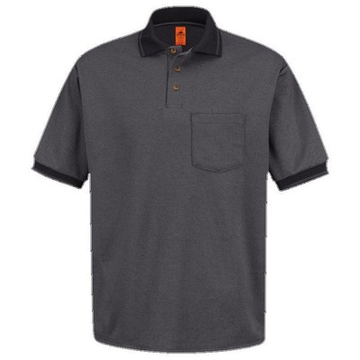 Red Kap™ Men's Short Sleeve Performance Knit® Twill Shirt - Black/Charcoal Gray