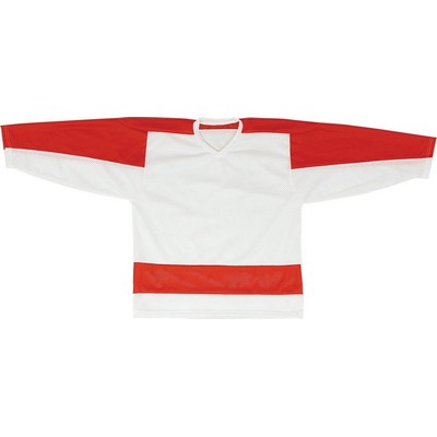 Adult Dazzle Hockey Jersey Shirt w/Contrast Hem & Yoke