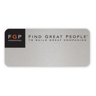 USA Made Eco-Friendly Sublimated Aluminum Badges (6-10 Sq. Inches)