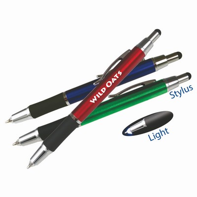 Aluminum Pen w/Stylus & Light