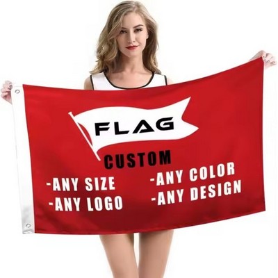 Polyester Custom Flags 3'x5'