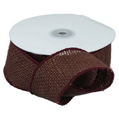 Brown Burlap Wired Ribbon