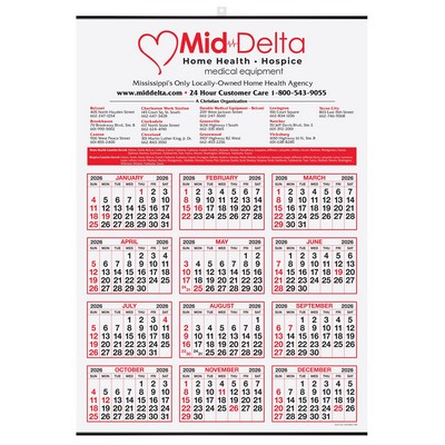 Year-At-A-Glance Calendar w/Top Imprint