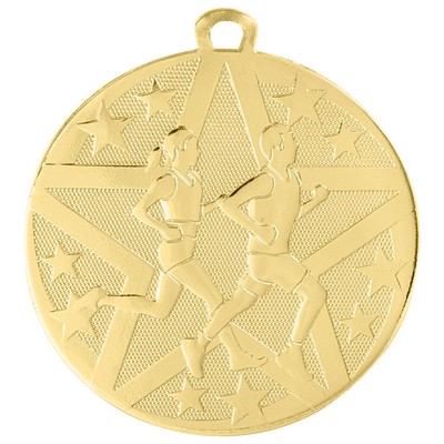 2" Gold Superstar Cross Country Medal