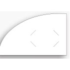 Sculptured Pockets® Folder w/Circular Edge Pockets & Alternative Business Card Slit