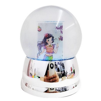Photo Snow Globe With Silver Base - By Boat
