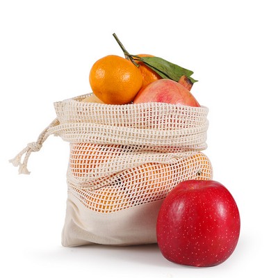 Cotton Reusable Mesh Produce Grocery Bags