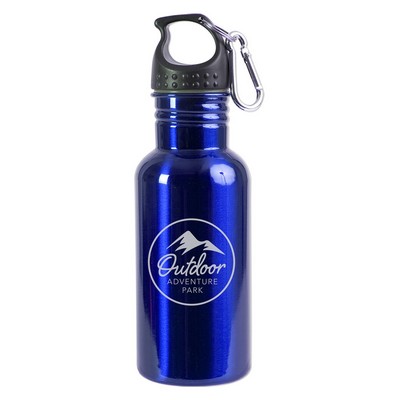 17oz Stainless Steel Adventure Water Bottle With Carabiner