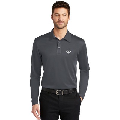 Men'S Sport Micro Pique Long Sleeve Polo Shirt