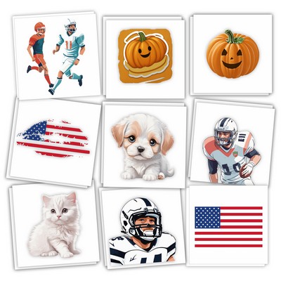 2" x 3" Full Color Temporary Tattoos