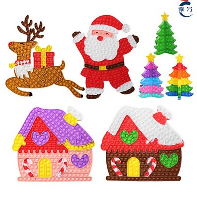 16 "x 17 " Christmas Series Fidget Push Pop Bubble Toy (Blank Inventory)