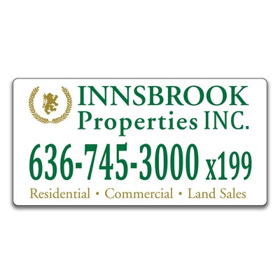 Magnet-20Mil-9"x3.5" Custom Shape-indoor-outdoor. Full color. Low Minimums