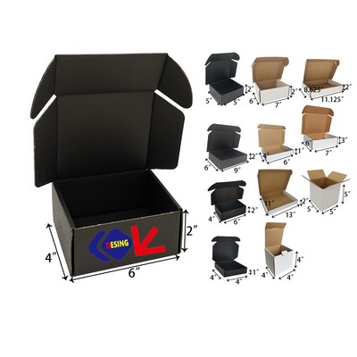 4 x 4 x 2'' Small Shipping Boxes Corrugated Cardboard Mailers
