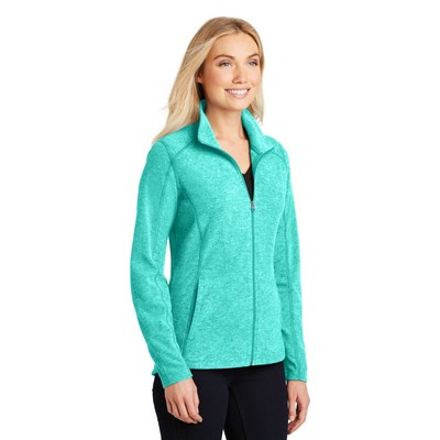 Port Authority Women's Heather Microfleece Full-Zip Jacket.