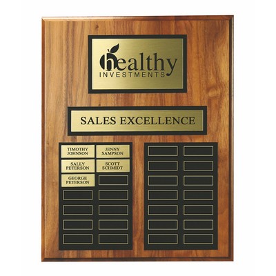 Walnut Perpetual Plaque (12" x 15")
