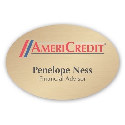 Full Color Name Badge w/Personalization (2"x3") Oval