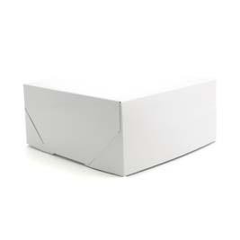 White 2 Piece Lock Corner Design Gift Box (12" x 12" x 5 1/2")