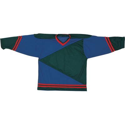 Adult Cool Mesh Hockey Jersey Shirt w/Contrast Front & Sleeve Panel