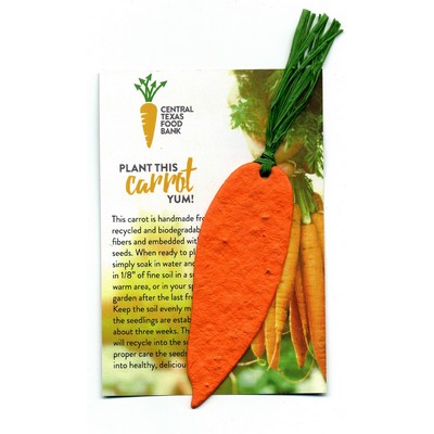 Carrot Ornament w/Embedded Carrot Seeds