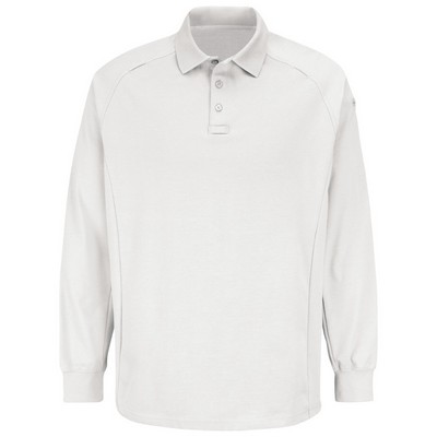 Horace Small® - New Dimension® Long Sleeve Unisex White Polo Shirt