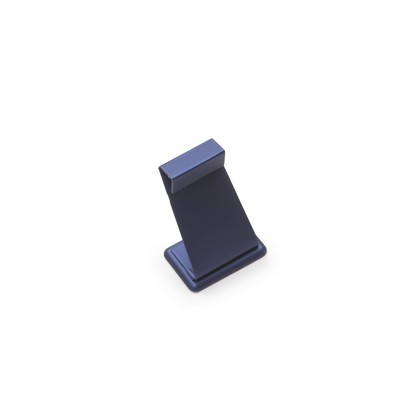 Navy Blue Leatherette Tall Earring Stand