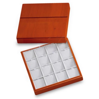 16 Pendant Tray w/Gold Maple Wood Border