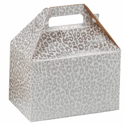 Silver Cheetah Print 4" Gable Box