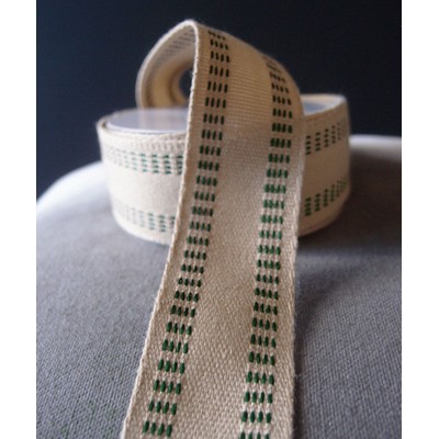 Burlap Webbing Ribbon w/Stitching