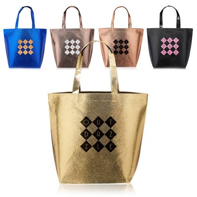 New Castle Non-Woven Metallic Tote Bags