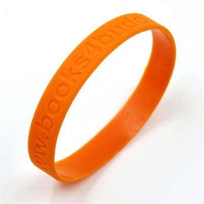 Custom Debossed Silicone Wristbands Bracelets- 1/2" Wide