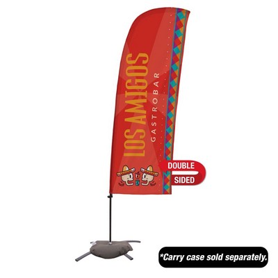 7.5' Value Blade Sail Sign Flag Kit Double-Sided Cross Base