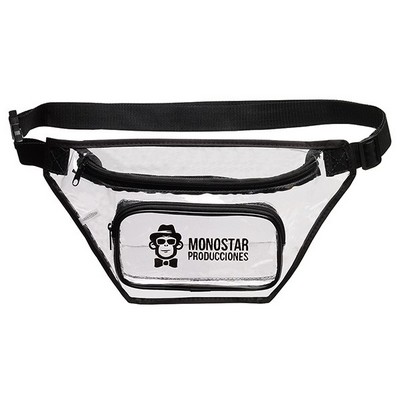2 Zippered Clear Fanny Pack