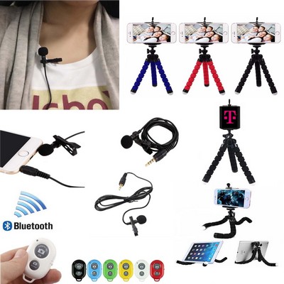 Promotek iBank® Microphone+Tripod+Bluetooth Shutter for Smartphones