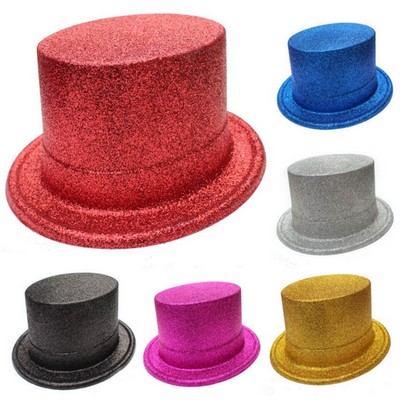 Plastic Glitter Party Top Hat