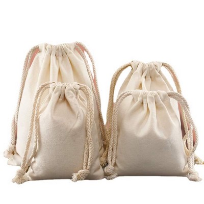 5.9'' x 3.9'' Canvas Grocery Drawstring Bag