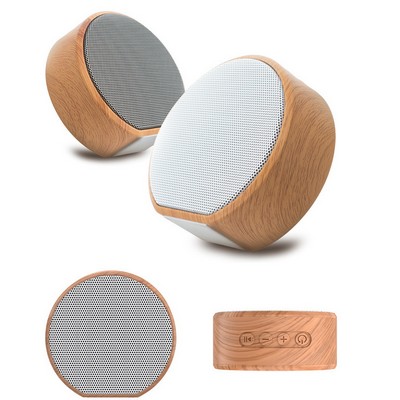 Wood Grain Wireless Portable Speaker
