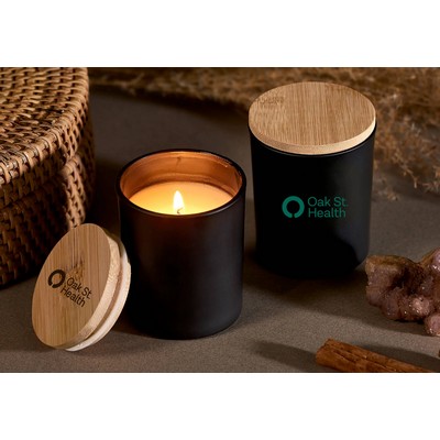 10 Oz. Soy Wax Candle in Glass Jar w/Bamboo Lid