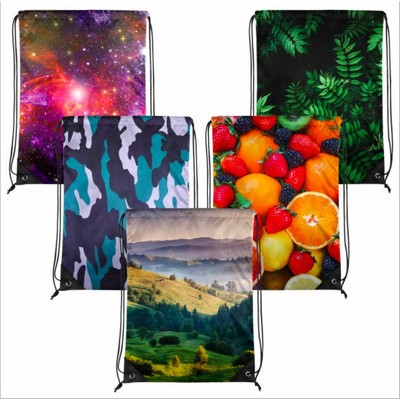 Full Color Polyester Drawstring Backpack