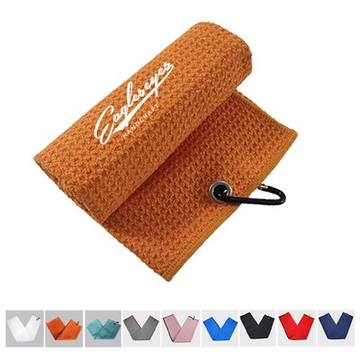 Golf Towel w/Carabiner Clip