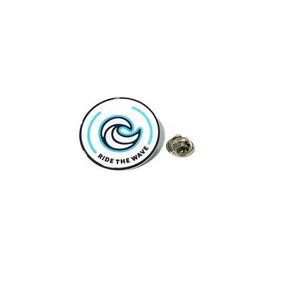 Lapel Pins With Butterfly / Rubber Clutch-#1