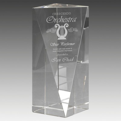 7" Crystal Triangle Front Pillar
