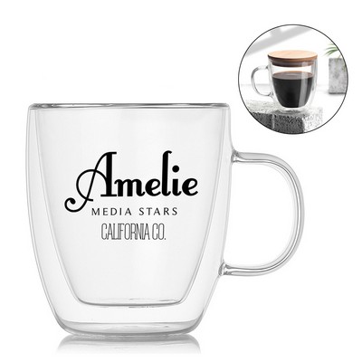 12oz Dual-Layer Glass Coffee Mug