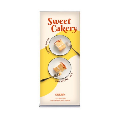 36"W x 80"H Monza™ Trak™ Retractable Banner Stand Kit, Fabric