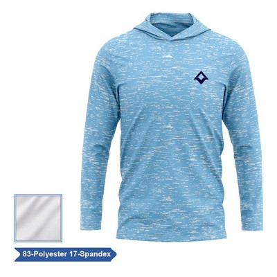 Sublimation Premium Poly Spandex Long Sleeve Hooded T-Shirt - Men Women Kid