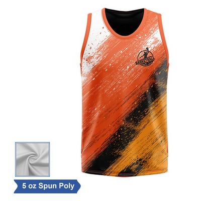 Sublimation Spun Polyester (Cotton Touch) Basketball Jersey - Men Women Kid